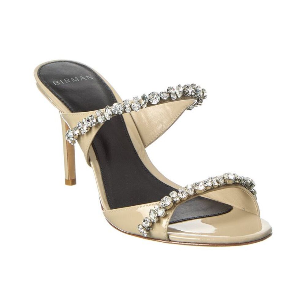 Alexandre Birman Gianna Crystal 85 Patent Sandal, Beige